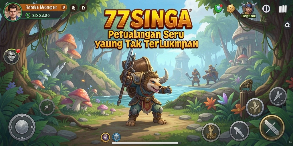 Screenshot gameplay 77SINGA menunjukkan aksi seru dalam petualangan.