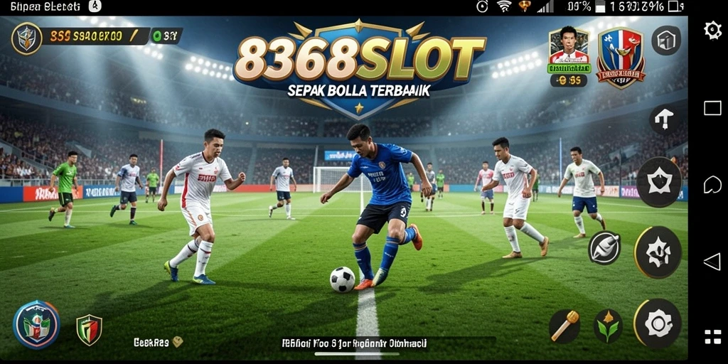 Gameplay menarik dalam 8368SLOT menunjukkan aksi sepak bola yang mendebarkan.