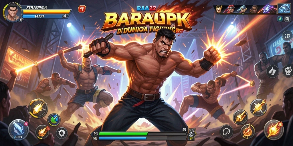 Tangkapan layar BARA22 menampilkan aksi pertarungan yang mendebarkan dan penuh strategi.