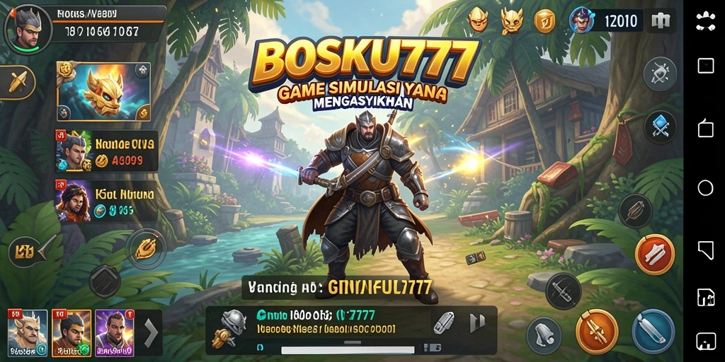 Tampilan permainan BOSKU777 yang mendebarkan dan interaktif.