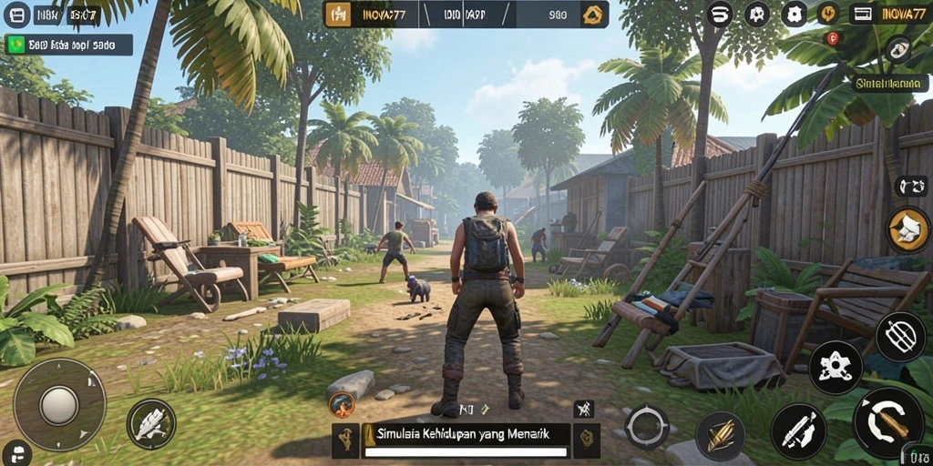 Tampilan gameplay INOVA77 yang menarik dan interaktif.