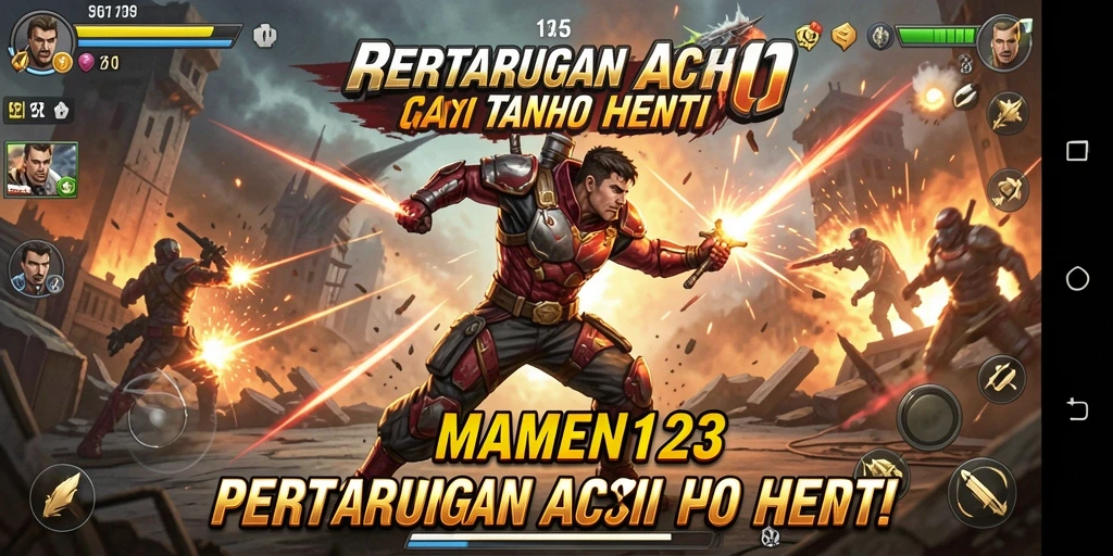 Tampilan gameplay mendebarkan dari MAMEN123 dengan aksi seru.