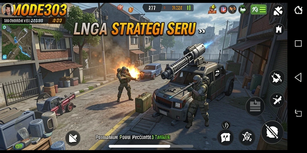 Gameplay MODE303 yang mendebarkan dengan berbagai taktik dan strategi.