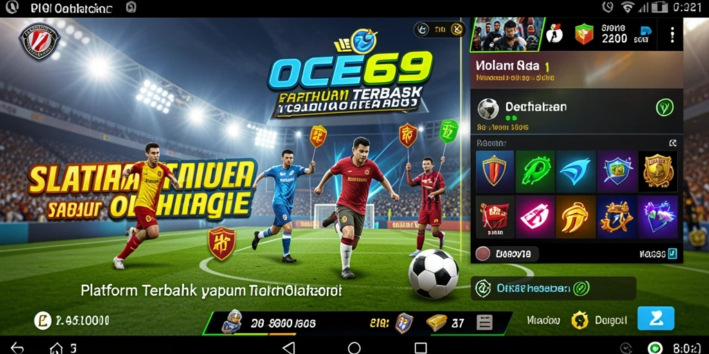 Tampilan antarmuka pengguna OCE69 dalam gameplay taruhan olahraga.