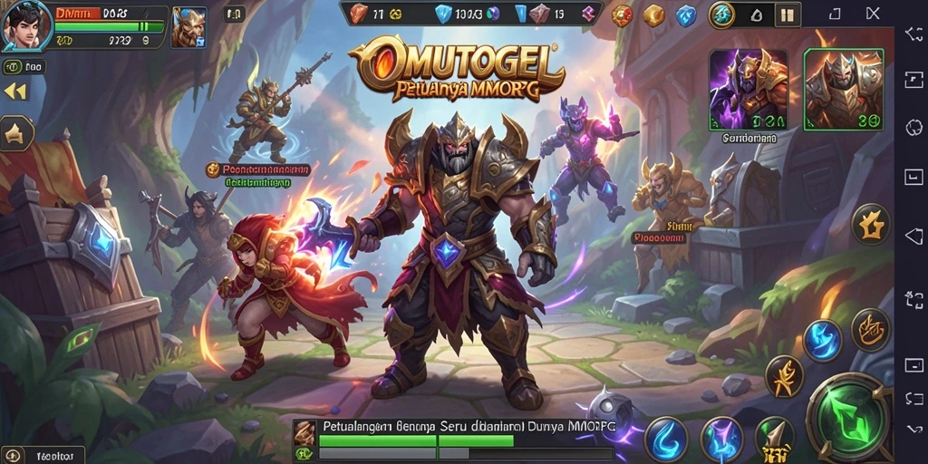 Gameplay OMUTOGEL dengan aksi seru dan grafis menawan.