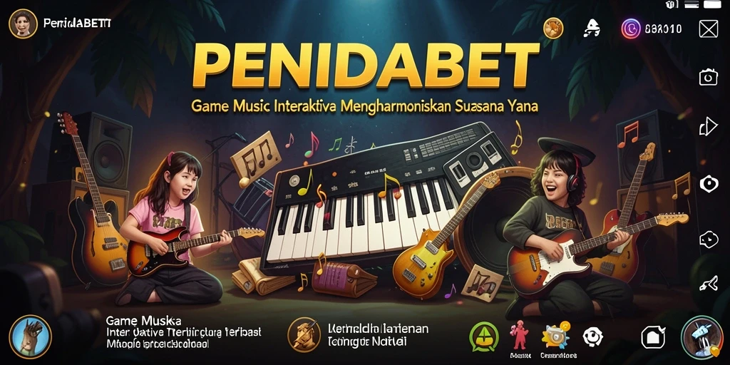 Screenshot utama PENIDABET menampilkan gameplay interaktif dalam musik.