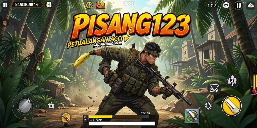 Screenshot PISANG123 menampilkan pertarungan mendebarkan yang seru.