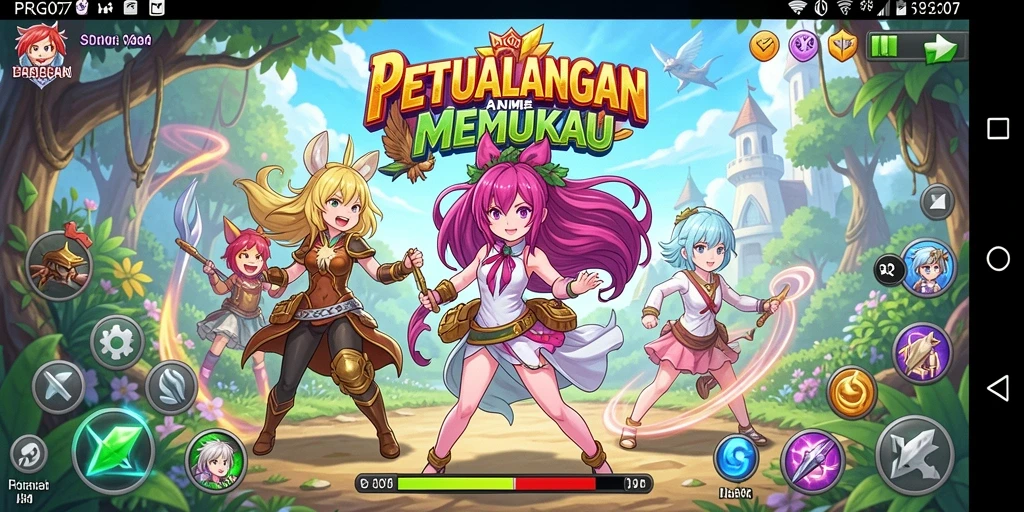 Menampilkan aksi seru dalam PRG007 dengan karakter Anime favorit.