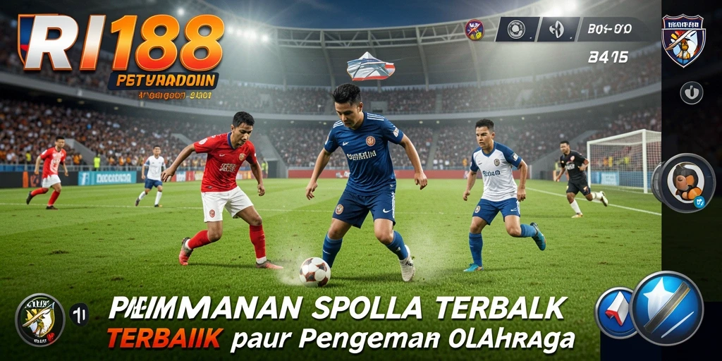 Screenshot dari gameplay RI188 yang menampilkan pertandingan sepak bola yang seru.