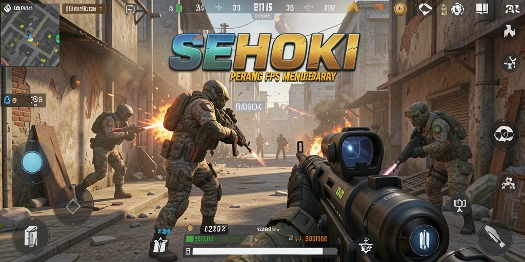 Gameplay SEHOKI yang mendebarkan dalam pertempuran FPS.