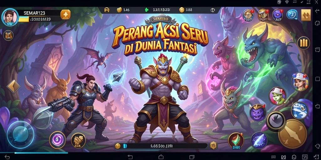 Tampikan gameplay SEMAR123 dengan aksi pertarungan yang mendebarkan.