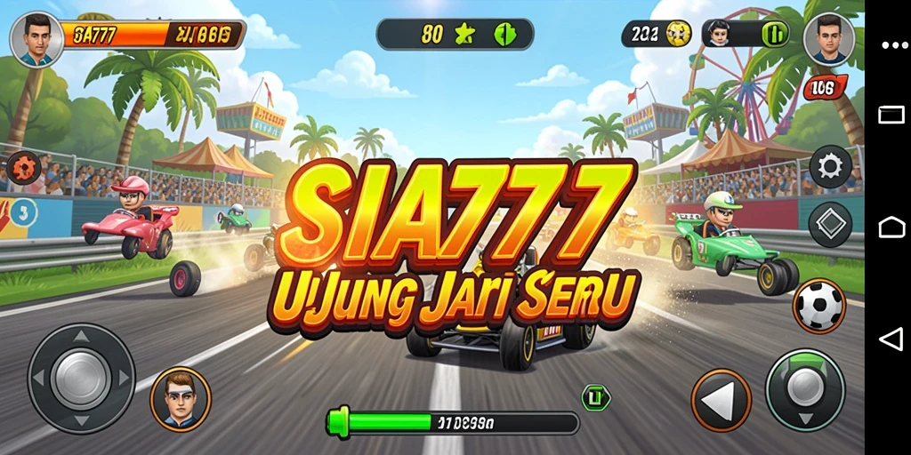 Tampilan gameplay balapan yang seru dan menegangkan di SIA777.