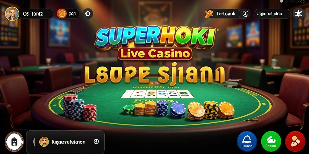 Tampilan gameplay Live Casino di SUPERHOKI yang menarik dan interaktif.